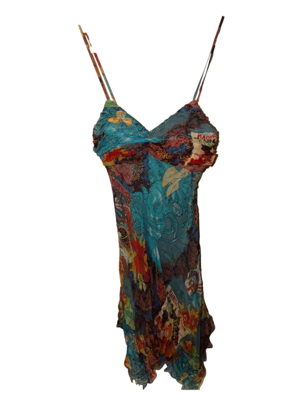 VTG Sue Wong Silk Fairycore Slip Dress Y2K 2